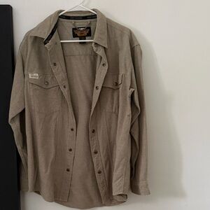 Harley-Davidson Men's Beige Shirt Jacket